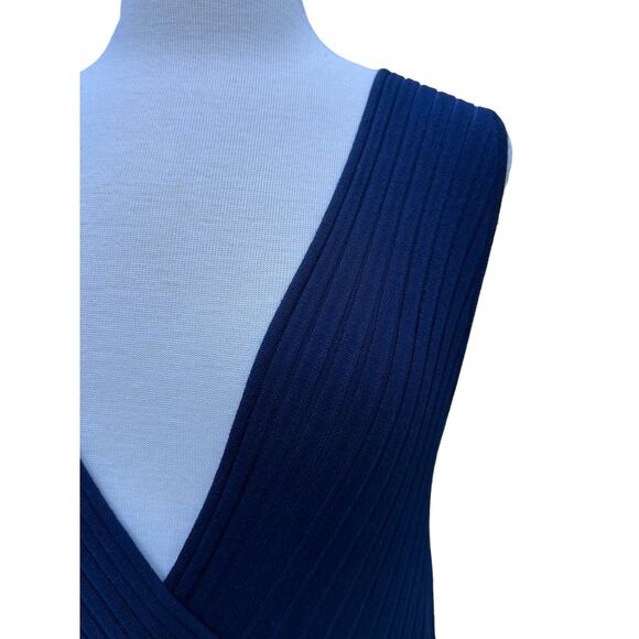 Shape FX Figure Flattering Seamless Fitted Navy Blue Maxi Sweater Dress Size XL - Picture 3 of 8